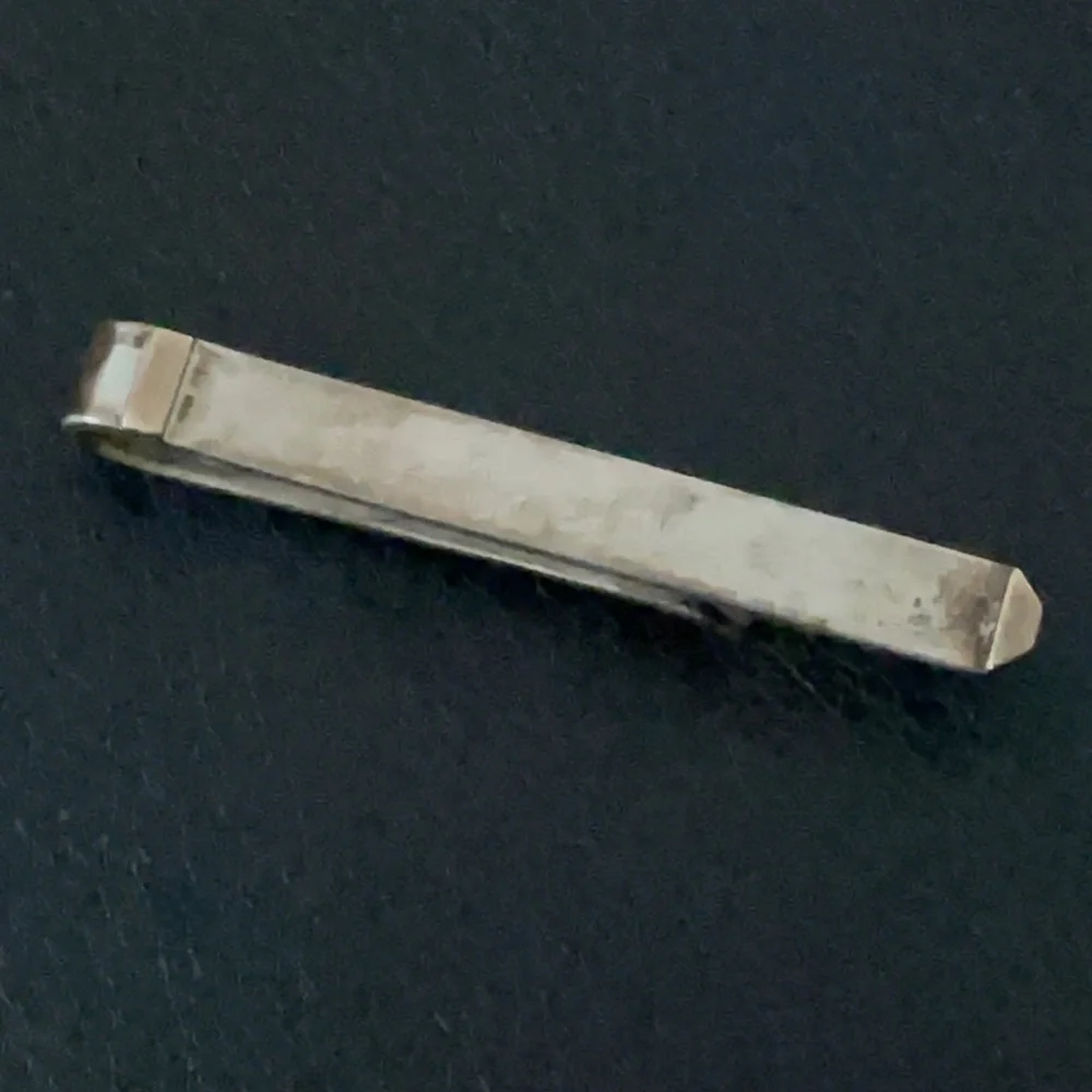 Sterling Silver Money or Tie Clip. Real solid Fine Jewelry. Gold accents vintage